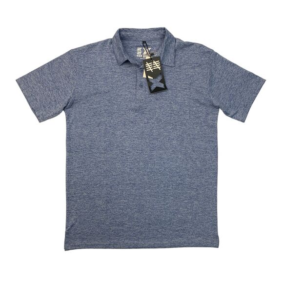 10X Sports Other - 10X Sports Polo Shirt Mens S Small Shark Blue Golf Performance Chest Pocket New